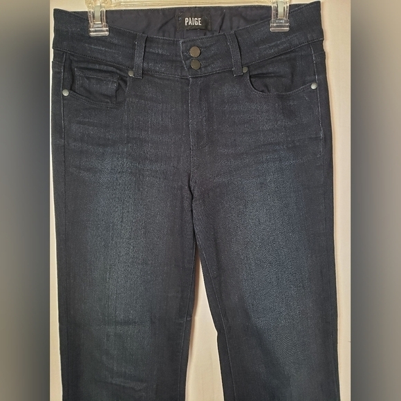 Paige Hidden Hills Boot Dark Washed Blue Jeans Sz 29 - Picture 4 of 15